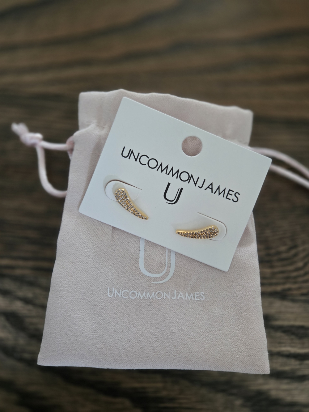 Uncommon James Gold Pave Wing Ear Climbers